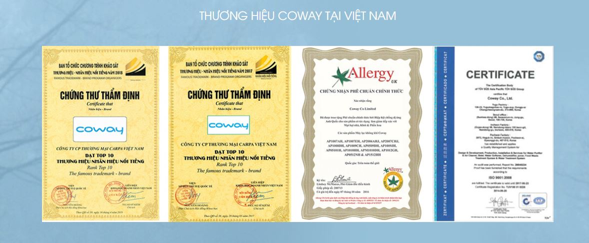 Máy lọc nước Coway Hàn Quốc