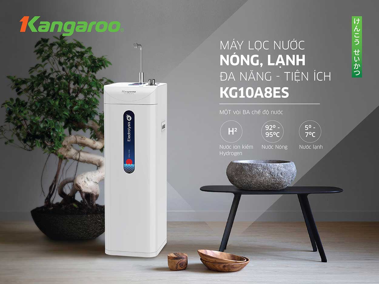 Máy lọc nước Kangaroo Hydrogen ion kiềm KG10A8ES