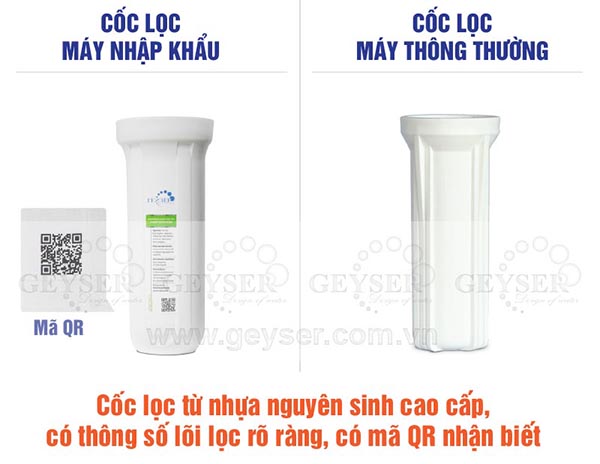 Cốc lọc nhập khẩu chính hãng có thông số rõ ràng