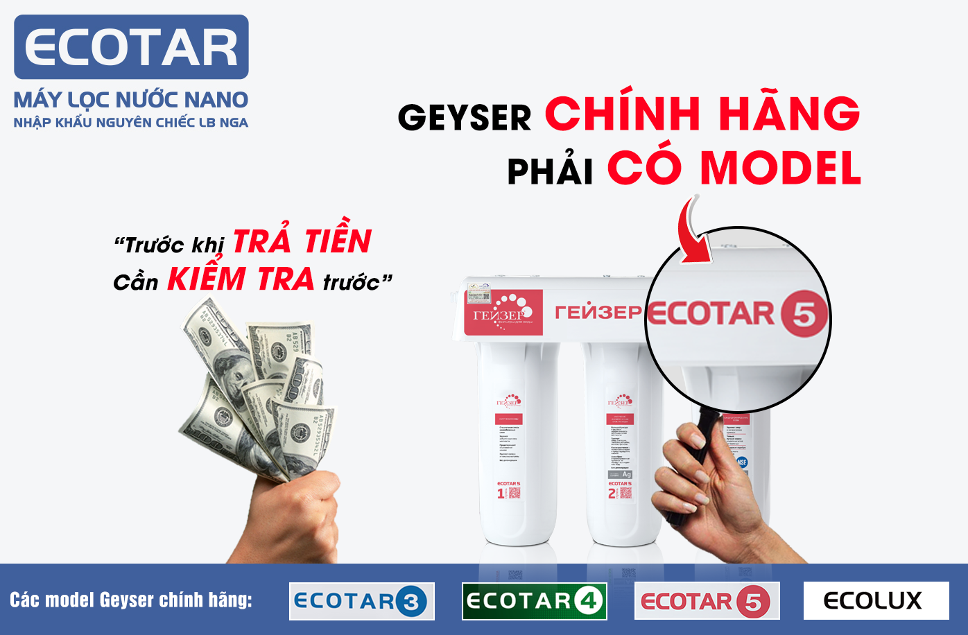 Cách kiểm tra sản phẩm Ecotar 5 chính hãng